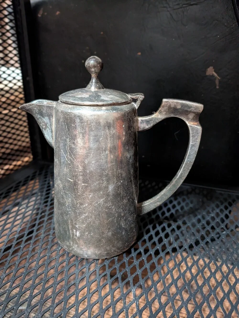 Vintage-Style Metal Tea Set - Silver Finish
